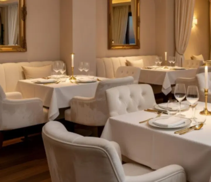Luksuzna restoranska atmosfera Croatia Dice s elegantno postavljenim stolovima